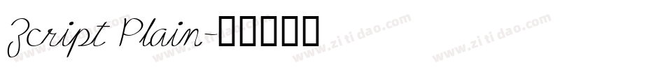 Zcript Plain字体转换